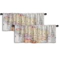 thumbnail image 1 of LALILO Kitchen Curtain Valance Geometric Ethnic Aztec Digital Rod Pocket Window Curtain 52"x 18" Set of 2, 1 of 7
