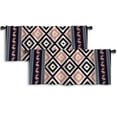 thumbnail image 1 of LALILO Kitchen Curtain Valance Geometric Ethnic Rod Pocket Window Curtain 52"x 18" Set of 2, 1 of 7