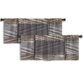 thumbnail image 1 of LALILO Kitchen Curtain Valance Geometric Scribble Rod Pocket Window Curtain 52"x 18" Set of 2, 1 of 7