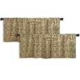 thumbnail image 1 of LALILO Kitchen Curtain Valance Golden Door House Morocco Door Rod Pocket Window Curtain 52"x 18" Set of 2, 1 of 5
