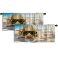 thumbnail image 1 of LALILO Kitchen Curtain Valance Golden Retriever Dog Sleeping Rod Pocket Window Curtain 52"x 18" Set of 2, 1 of 5