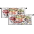thumbnail image 1 of LALILO Kitchen Curtain Valance Graphic Tribal Ornament Mandala Rod Pocket Window Curtain 52"x 18" Set of 2, 1 of 5