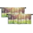 thumbnail image 1 of LALILO Kitchen Curtain Valance Green Forest Spring Sunset Rod Pocket Window Curtain 52"x 18" Set of 2, 1 of 5