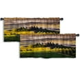 thumbnail image 1 of LALILO Kitchen Curtain Valance Green Olive Tuscany Italy Rod Pocket Window Curtain 52"x 18" Set of 2, 1 of 5