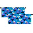 thumbnail image 1 of LALILO Kitchen Curtain Valance Grunge With Bold Triangles Rod Pocket Window Curtain 52"x 18" Set of 2, 1 of 5