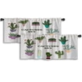thumbnail image 1 of LALILO Kitchen Curtain Valance Halftone Zig Zag Zigzag Retro Rod Pocket Window Curtain 52"x 18" Set of 2, 1 of 7