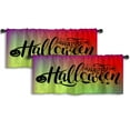 thumbnail image 1 of LALILO Kitchen Curtain Valance Halloween Happy Halloween Rod Pocket Window Curtain 52"x 18" Set of 2, 1 of 7
