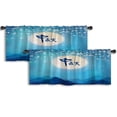 thumbnail image 1 of LALILO Kitchen Curtain Valance Happy Mid Autumn Festival Rod Pocket Window Curtain 52"x 18" Set of 2, 1 of 5