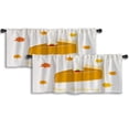 thumbnail image 1 of LALILO Kitchen Curtain Valance Happy Thanksgiving Slice Rod Pocket Window Curtain 52"x 18" Set of 2, 1 of 5