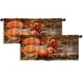 thumbnail image 1 of LALILO Kitchen Curtain Valance Hello November Lettering Card Rod Pocket Window Curtain 52"x 18" Set of 2, 1 of 5