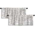thumbnail image 1 of LALILO Kitchen Curtain Valance Help Rocket Game Kids Black And Rod Pocket Window Curtain 52"x 18" Set of 2, 1 of 5