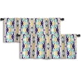 thumbnail image 1 of LALILO Kitchen Curtain Valance Ikat Modern Tribal Ethnic Rod Pocket Window Curtain 52"x 18" Set of 2, 1 of 5