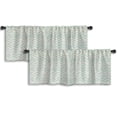 thumbnail image 1 of LALILO Kitchen Curtain Valance Ikat Tie Dye With Rod Pocket Window Curtain 52"x 18" Set of 2, 1 of 7