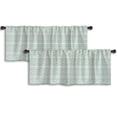thumbnail image 1 of LALILO Kitchen Curtain Valance Ikat Tie Dye With Stripes And Rod Pocket Window Curtain 52"x 18" Set of 2, 1 of 5