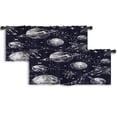 thumbnail image 1 of LALILO Kitchen Curtain Valance Ikat Tie With Stripes And Rod Pocket Window Curtain 52"x 18" Set of 2, 1 of 7
