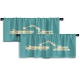thumbnail image 1 of LALILO Kitchen Curtain Valance Industrial Car Rod Pocket Window Curtain 52"x 18" Set of 2, 1 of 6