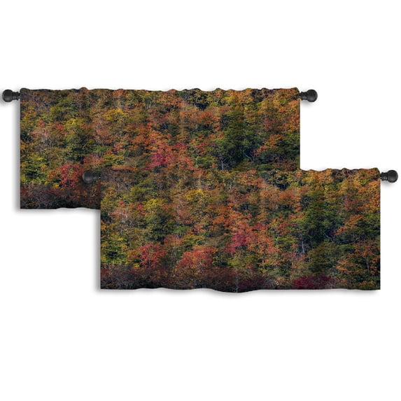 LALILO Kitchen Curtain Valance Inspirational Quote With Rod Pocket Window Curtain 52"x 18" Set of 2