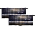 thumbnail image 1 of LALILO Kitchen Curtain Valance Lavender Sunset Sunset Purple Rod Pocket Window Curtain 52"x 18" Set of 2, 1 of 7