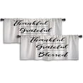 thumbnail image 1 of LALILO Kitchen Curtain Valance Lettering Thankful Rod Pocket Window Curtain 52"x 18" Set of 2, 1 of 6