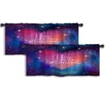 thumbnail image 1 of LALILO Kitchen Curtain Valance Man Traveler Mountain Rod Pocket Window Curtain 52"x 18" Set of 2, 1 of 7