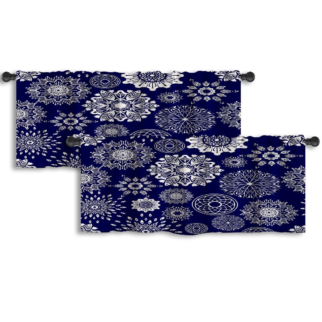 LALILO Kitchen Curtain Valance Medieval European Castle Full Rod Pocket ...