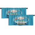 thumbnail image 1 of LALILO Kitchen Curtain Valance Merry Christmas Christmas Rod Pocket Window Curtain 52"x 18" Set of 2, 1 of 5