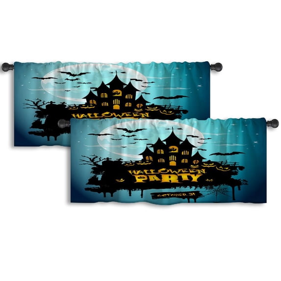 LALILO Kitchen Curtain Valance Motivational Quote Life Comfort Rod Pocket Window Curtain 52"x 18" Set of 2