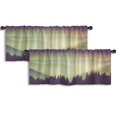 thumbnail image 1 of LALILO Kitchen Curtain Valance Mountain And Cross Vintage Rod Pocket Window Curtain 52"x 18" Set of 2, 1 of 5