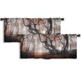 thumbnail image 1 of LALILO Kitchen Curtain Valance Mystical Autumn Forest Fog Rod Pocket Window Curtain 52"x 18" Set of 2, 1 of 7