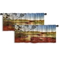 thumbnail image 1 of LALILO Kitchen Curtain Valance National Park Western Australia Rod Pocket Window Curtain 52"x 18" Set of 2, 1 of 7