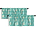 thumbnail image 1 of LALILO Kitchen Curtain Valance Nature Green Leaf Garden Summer Rod Pocket Window Curtain 52"x 18" Set of 2, 1 of 7