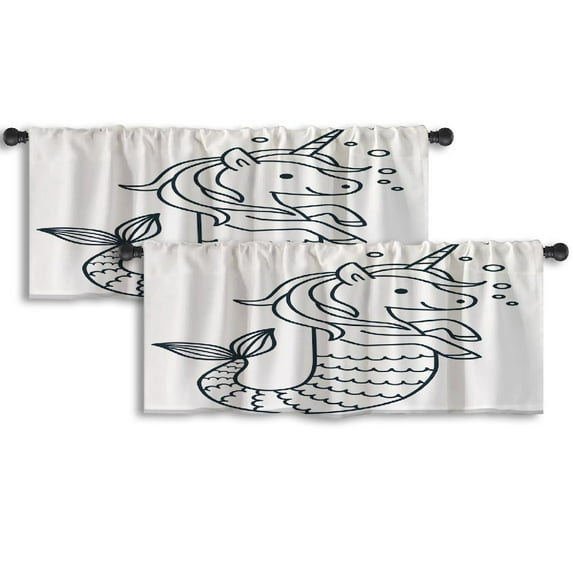 LALILO Kitchen Curtain Valance Oil Landscape Old City Fine Art Rod Pocket Window Curtain 52"x 18" Set of 2