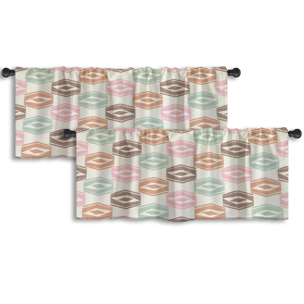 Window Map Rod LALILO Kitchen Curtain Valance Old Compass Vintage Map Rod Pocket ...