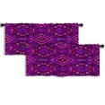 thumbnail image 1 of LALILO Kitchen Curtain Valance Pink Tie Dye Boho Rod Pocket Window Curtain 52"x 18" Set of 2, 1 of 7