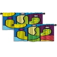 thumbnail image 1 of LALILO Kitchen Curtain Valance Pop Art Modern Cactus Art Pop Rod Pocket Window Curtain 52"x 18" Set of 2, 1 of 7