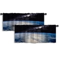 thumbnail image 1 of LALILO Kitchen Curtain Valance Quality Earth Nasa Earth Rod Pocket Window Curtain 52"x 18" Set of 2, 1 of 7