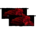 thumbnail image 1 of LALILO Kitchen Curtain Valance Red Color Fish Fish Rod Pocket Window Curtain 52"x 18" Set of 2, 1 of 7