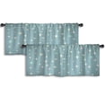 thumbnail image 1 of LALILO Kitchen Curtain Valance Retro Stars Children Rod Pocket Window Curtain 52"x 18" Set of 2, 1 of 7