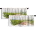 thumbnail image 1 of LALILO Kitchen Curtain Valance Road Rural Rice Field With Rod Pocket Window Curtain 52"x 18" Set of 2, 1 of 5