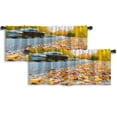 thumbnail image 1 of LALILO Kitchen Curtain Valance Road With Autumn And Trees Rod Pocket Window Curtain 52"x 18" Set of 2, 1 of 5