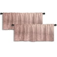 thumbnail image 1 of LALILO Kitchen Curtain Valance Rose Gold Sparkle Rod Pocket Window Curtain 52"x 18" Set of 2, 1 of 6