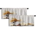 thumbnail image 1 of LALILO Kitchen Curtain Valance Rustic Autumn White Wood Rod Pocket Window Curtain 52"x 18" Set of 2, 1 of 5