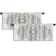 thumbnail image 1 of LALILO Kitchen Curtain Valance Simple Flower Mandala Coloring Rod Pocket Window Curtain 52"x 18" Set of 2, 1 of 5
