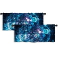 thumbnail image 1 of LALILO Kitchen Curtain Valance Spherical Planet Bubbles Rod Pocket Window Curtain 52"x 18" Set of 2, 1 of 7