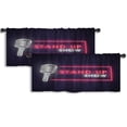 thumbnail image 1 of LALILO Kitchen Curtain Valance Stand Neon Sign Rod Pocket Window Curtain 52"x 18" Set of 2, 1 of 6