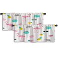 thumbnail image 1 of LALILO Kitchen Curtain Valance Summer Cute Colorful With Rod Pocket Window Curtain 52"x 18" Set of 2, 1 of 5