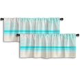 thumbnail image 1 of LALILO Kitchen Curtain Valance Summer Time Summer Time Rod Pocket Window Curtain 52"x 18" Set of 2, 1 of 5