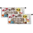 thumbnail image 1 of LALILO Kitchen Curtain Valance Sun And Flip Flops With Rod Pocket Window Curtain 52"x 18" Set of 2, 1 of 5