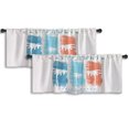 thumbnail image 1 of LALILO Kitchen Curtain Valance Surf Rider And Rod Pocket Window Curtain 52"x 18" Set of 2, 1 of 6