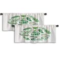 thumbnail image 1 of LALILO Kitchen Curtain Valance Teal Easter Watercolor Pastel Rod Pocket Window Curtain 52"x 18" Set of 2, 1 of 7
